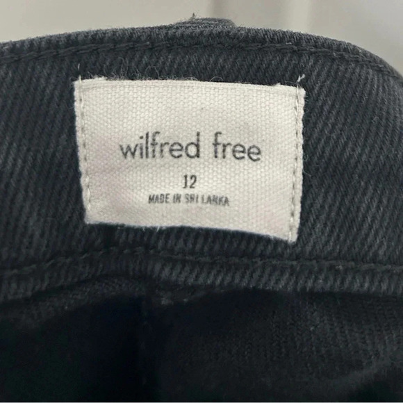Aritzia Wilfred Free Jeans Womens Size 12 Black Modern Cargo Twill High Rise - Picture 10 of 12